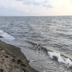 Foto von Shekvetili beach mit lange, gerade küste